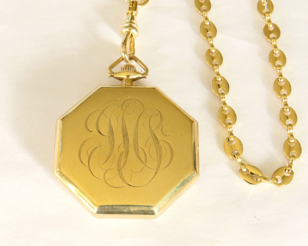 1920 Illinois pocket watch and chain View IV