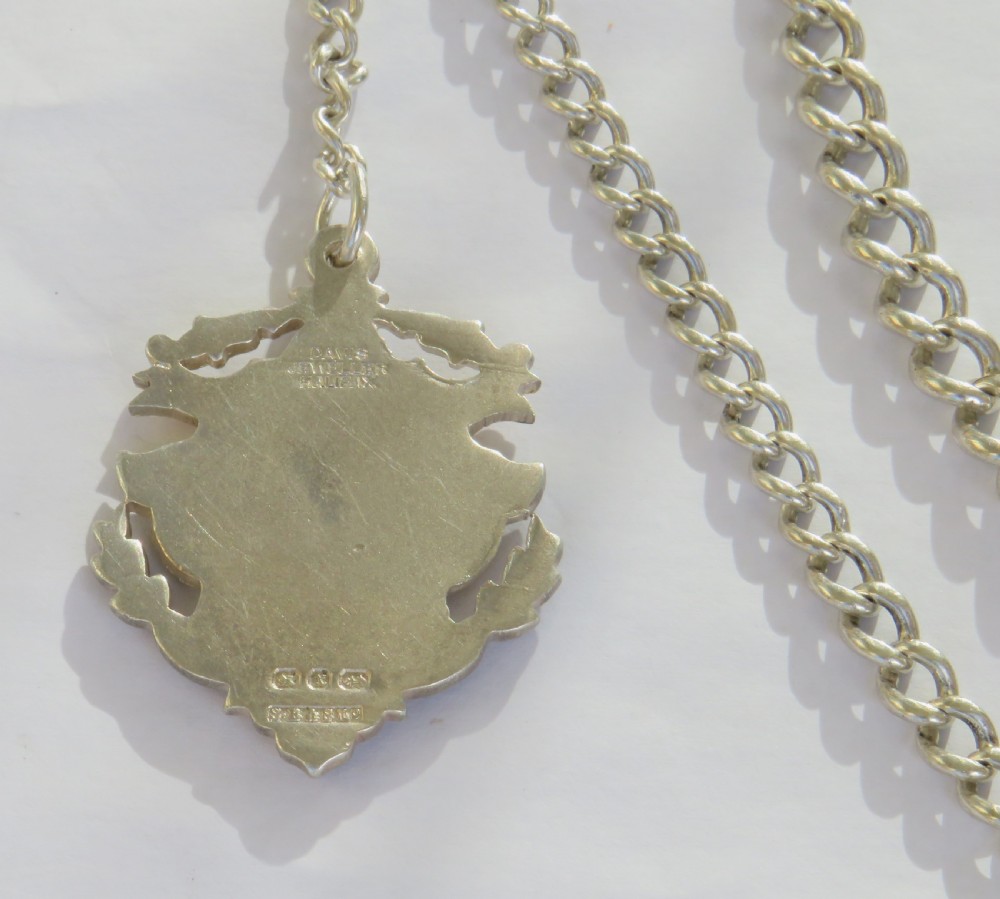 Antique silver chain and fob View III
