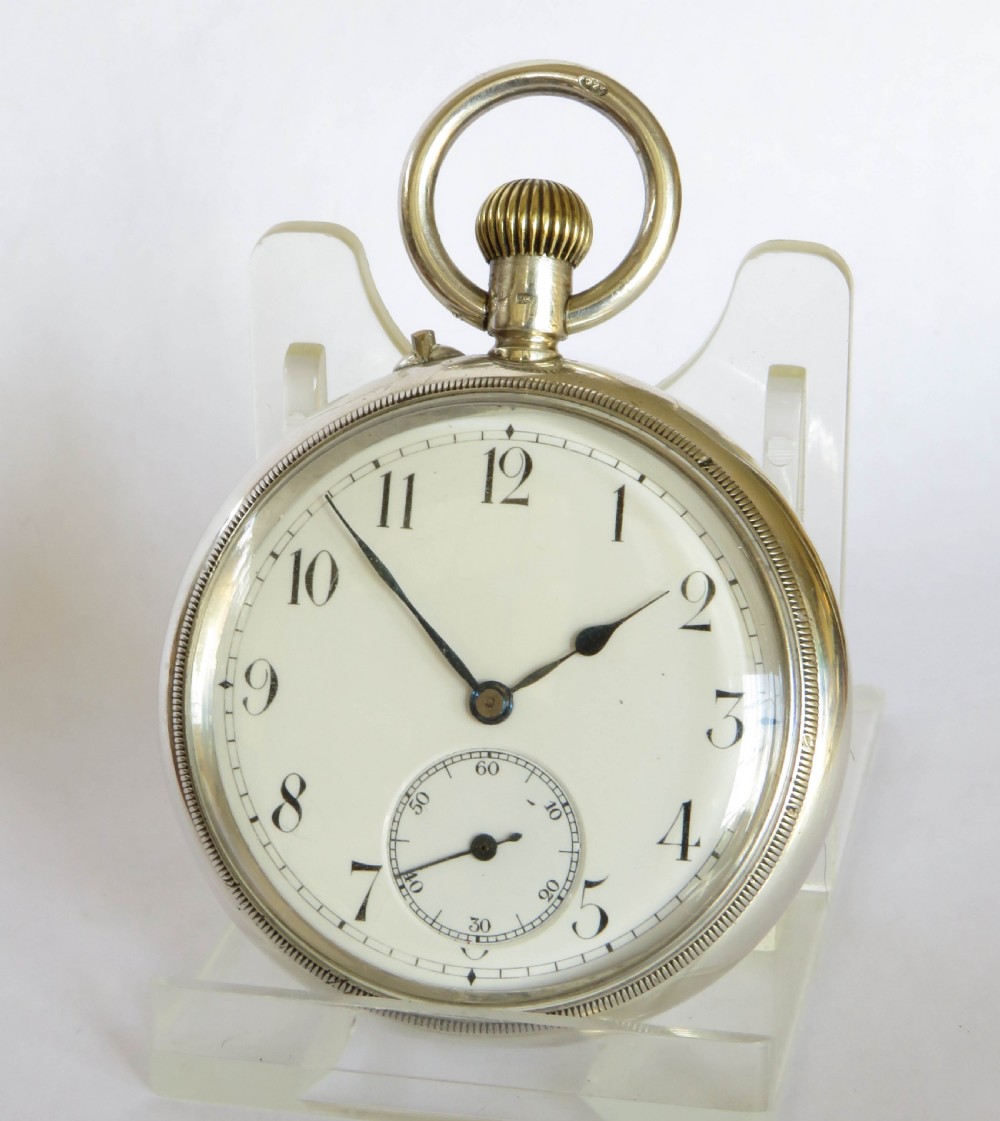 Antique silver Borgel cased Stauffer pocket watch View III