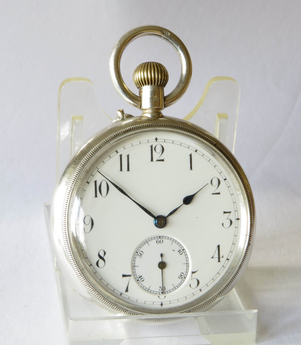 Antique silver Borgel cased Stauffer pocket watch View IV
