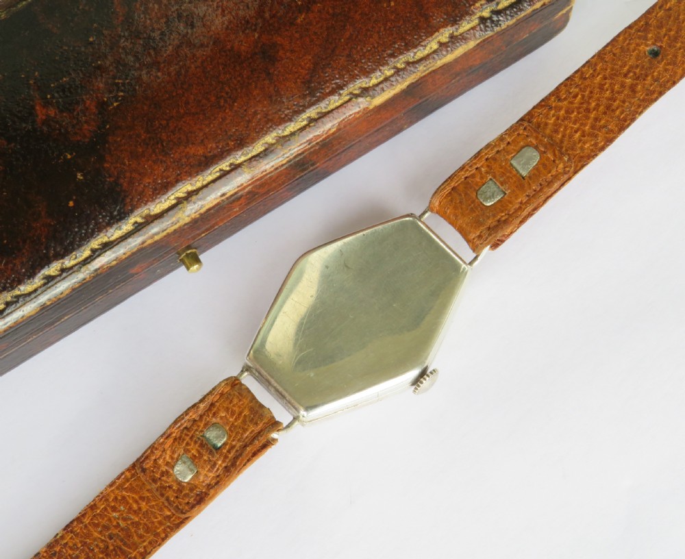 Antique silver Art Deco wrist watch View IV