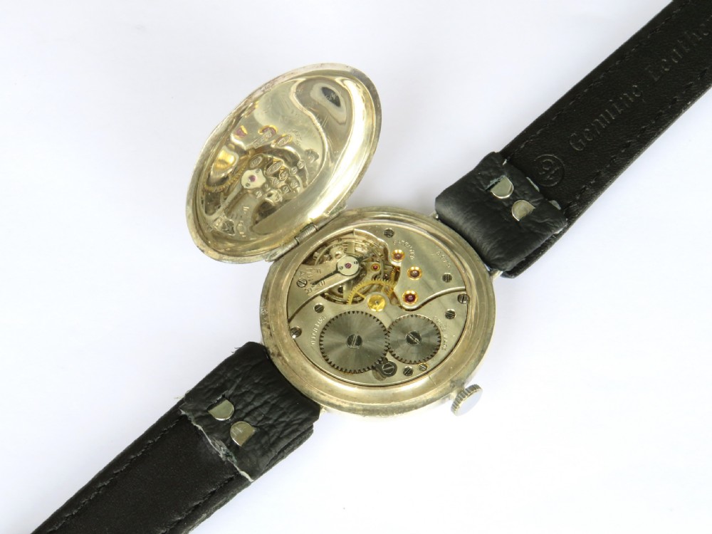 Gents J W Benson silver wrist watch, 1927 View III