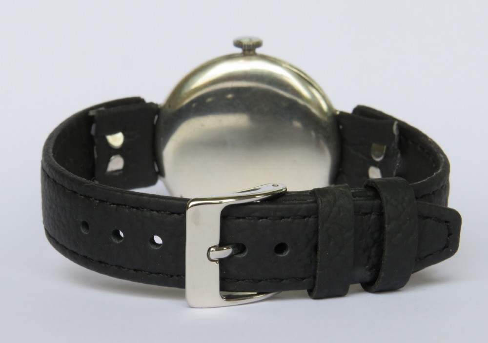 Gents J W Benson silver wrist watch, 1927 View V
