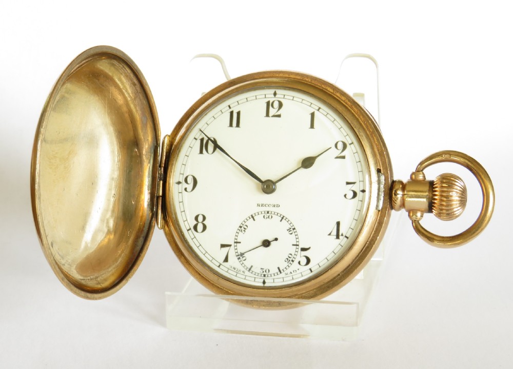 1930s Record full hunter pocket watch