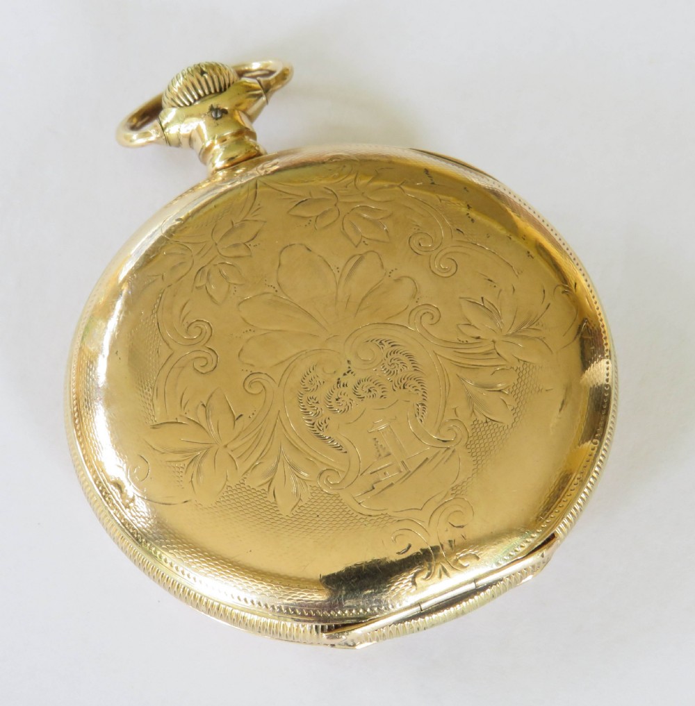 Hampden Watch Co Dueber Grand full hunter pocket watch View V