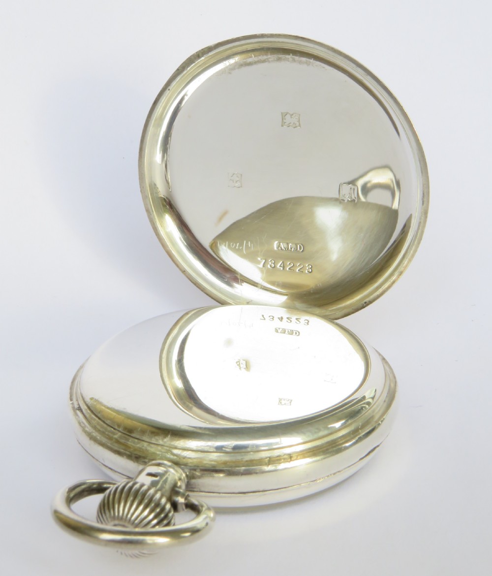 Goldsmiths & Silversmiths silver pocket watch View III