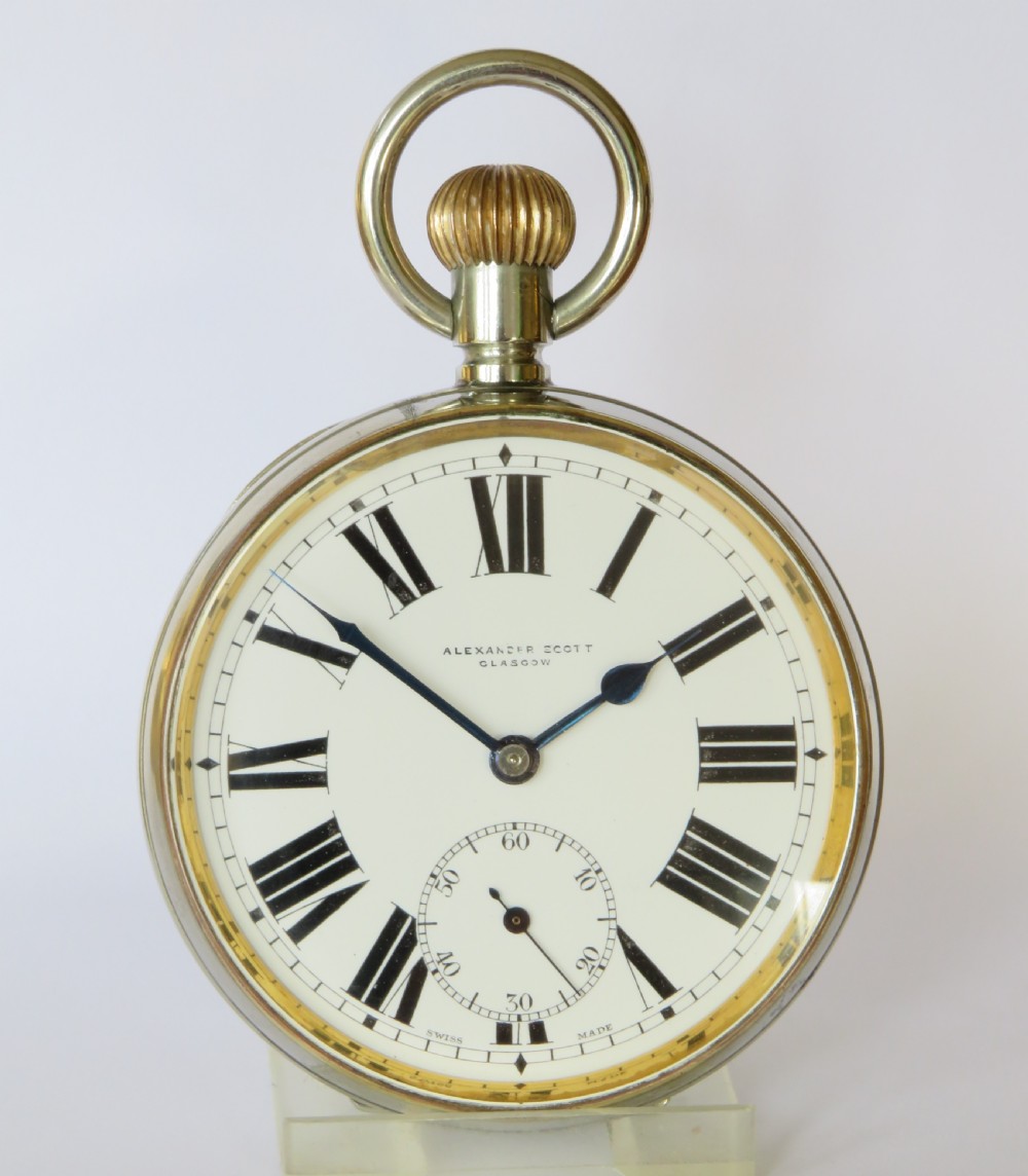 Antique Doxa goliath pocket watch, c1910s View II