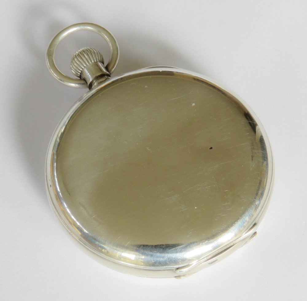 Silver J W Benson full hunter pocket watch View VI