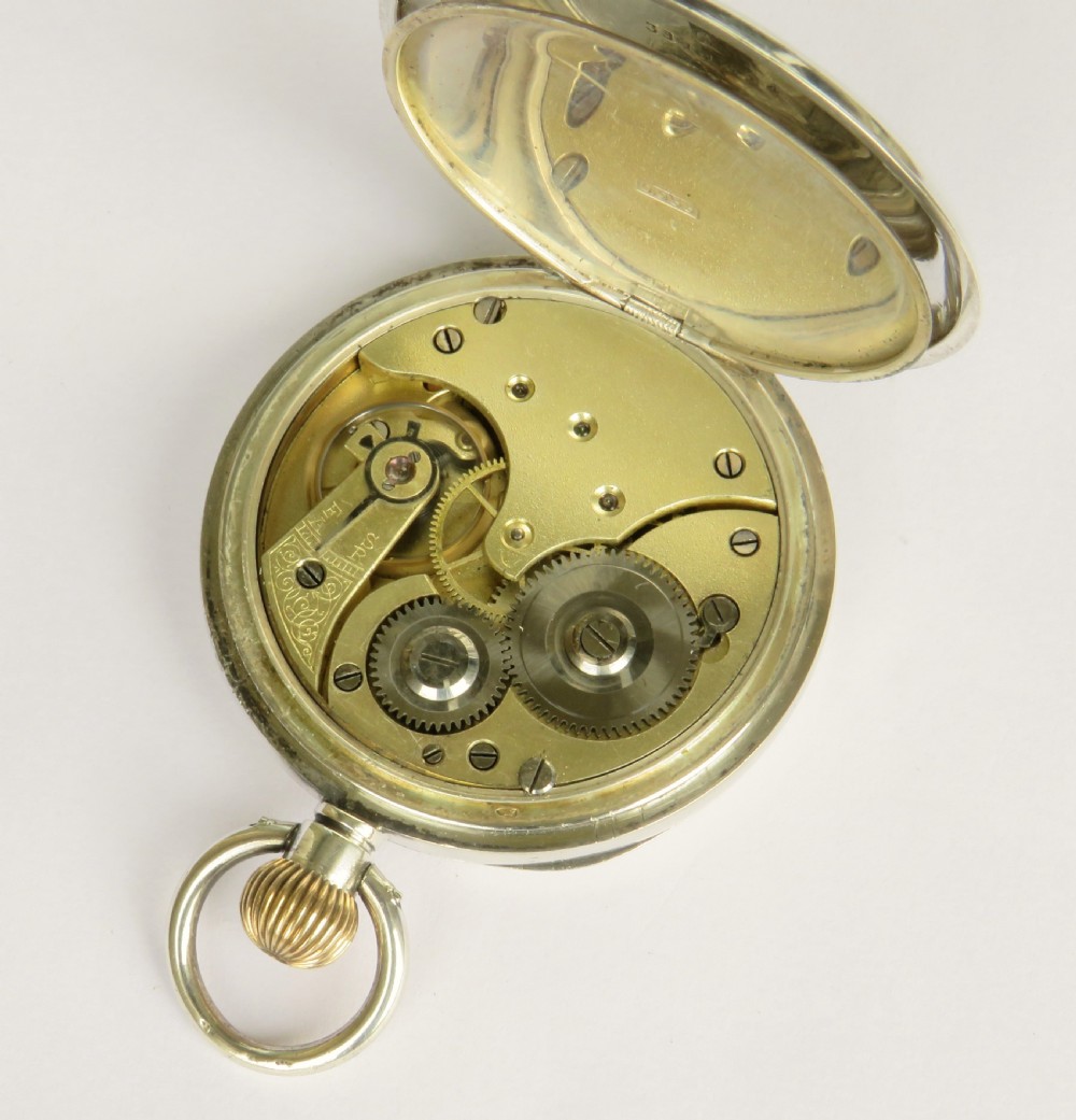 Antique silver Omega pocket watch, 1902 View V
