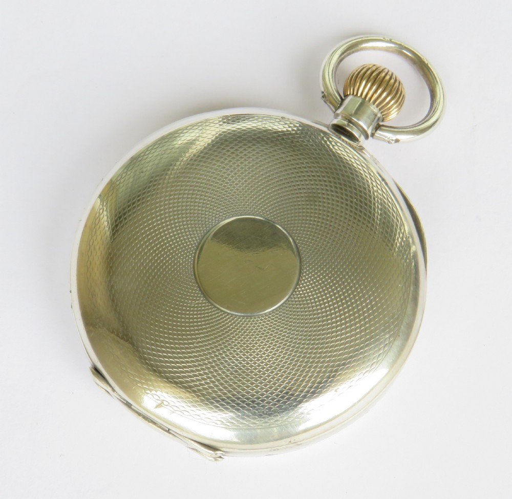 Antique silver Omega pocket watch, 1902 View VI