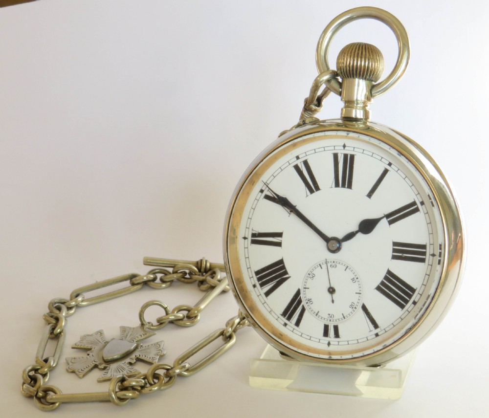 Antique goliath pocket watch and chain