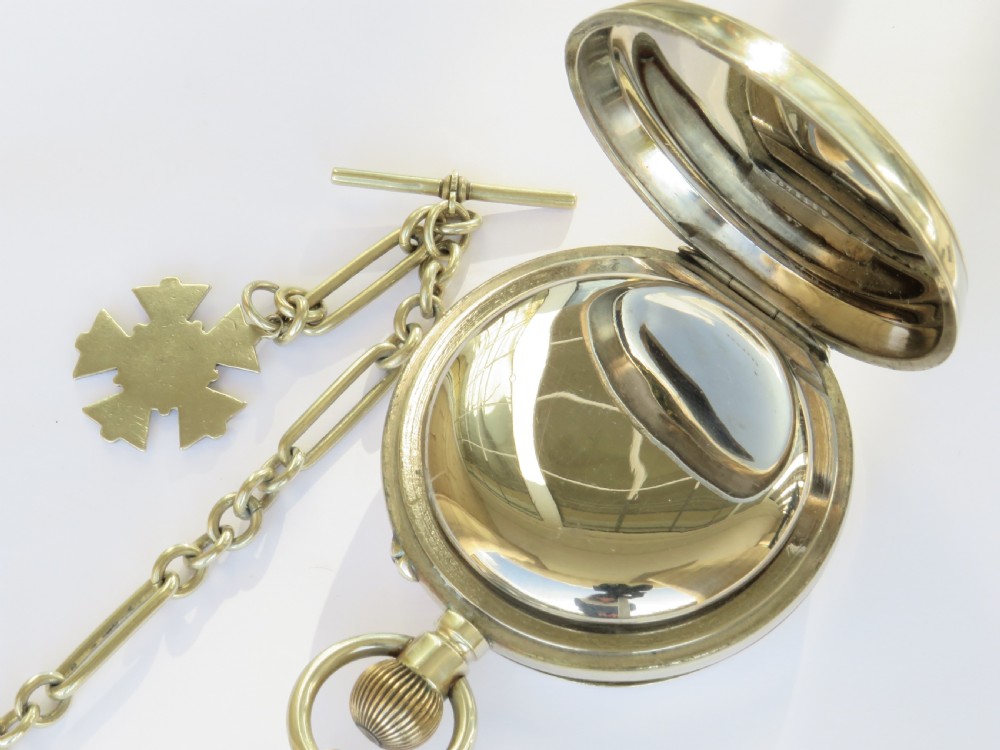 Antique goliath pocket watch and chain View III