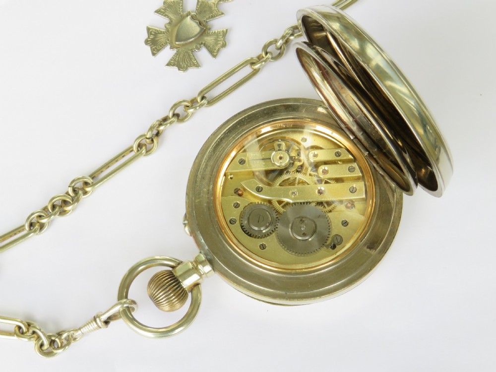 Antique goliath pocket watch and chain View IV