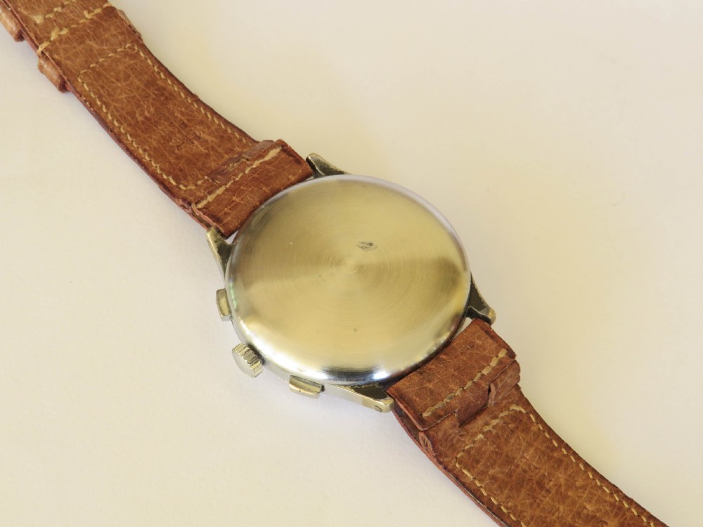 Gents 1940s Leonidas chronograph wrist watch View V