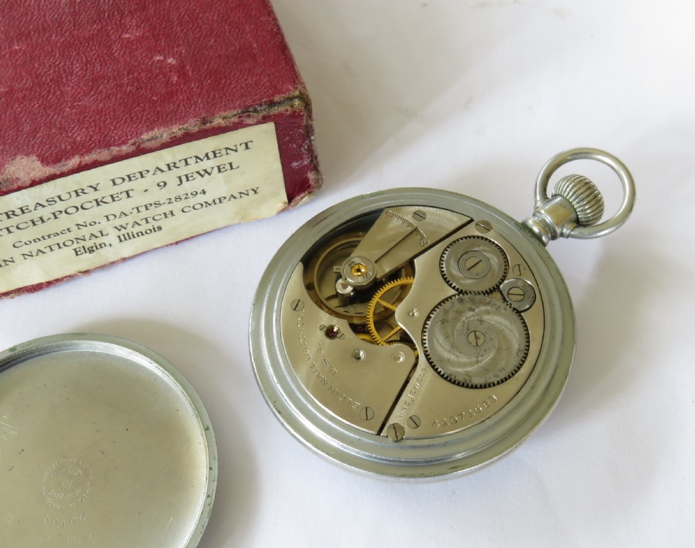 Military Elgin pocket watch, 1943 View II