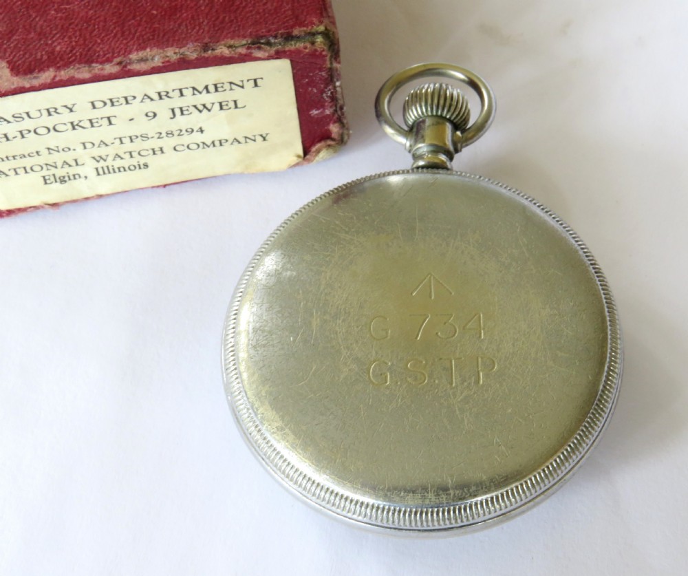 Military Elgin pocket watch, 1943 View III