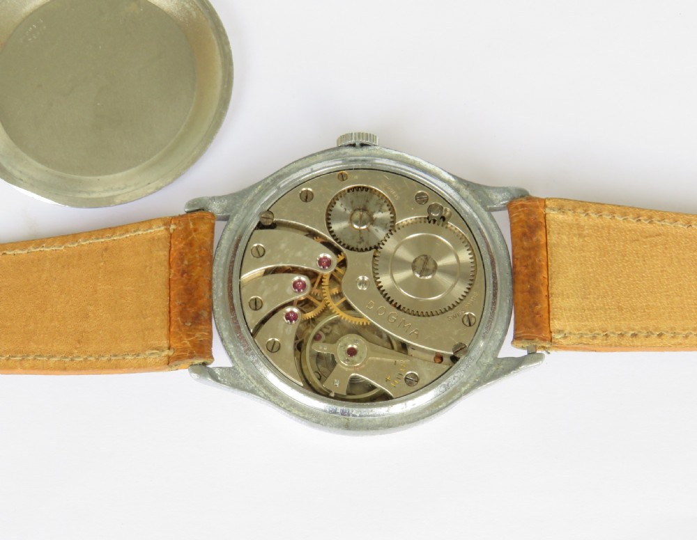 Gents 1950s jumbo Dogma Prima wrist watch View V