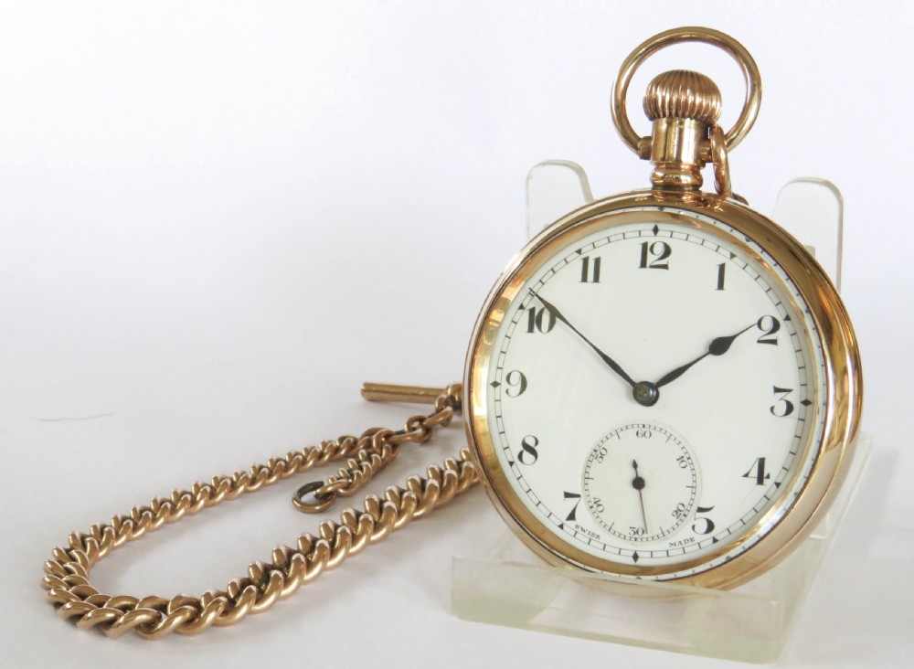 Antique Cyma pocket watch and chain