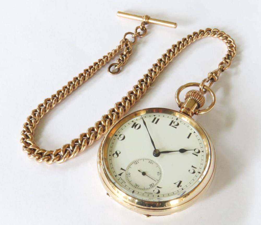 Antique Cyma pocket watch and chain View II