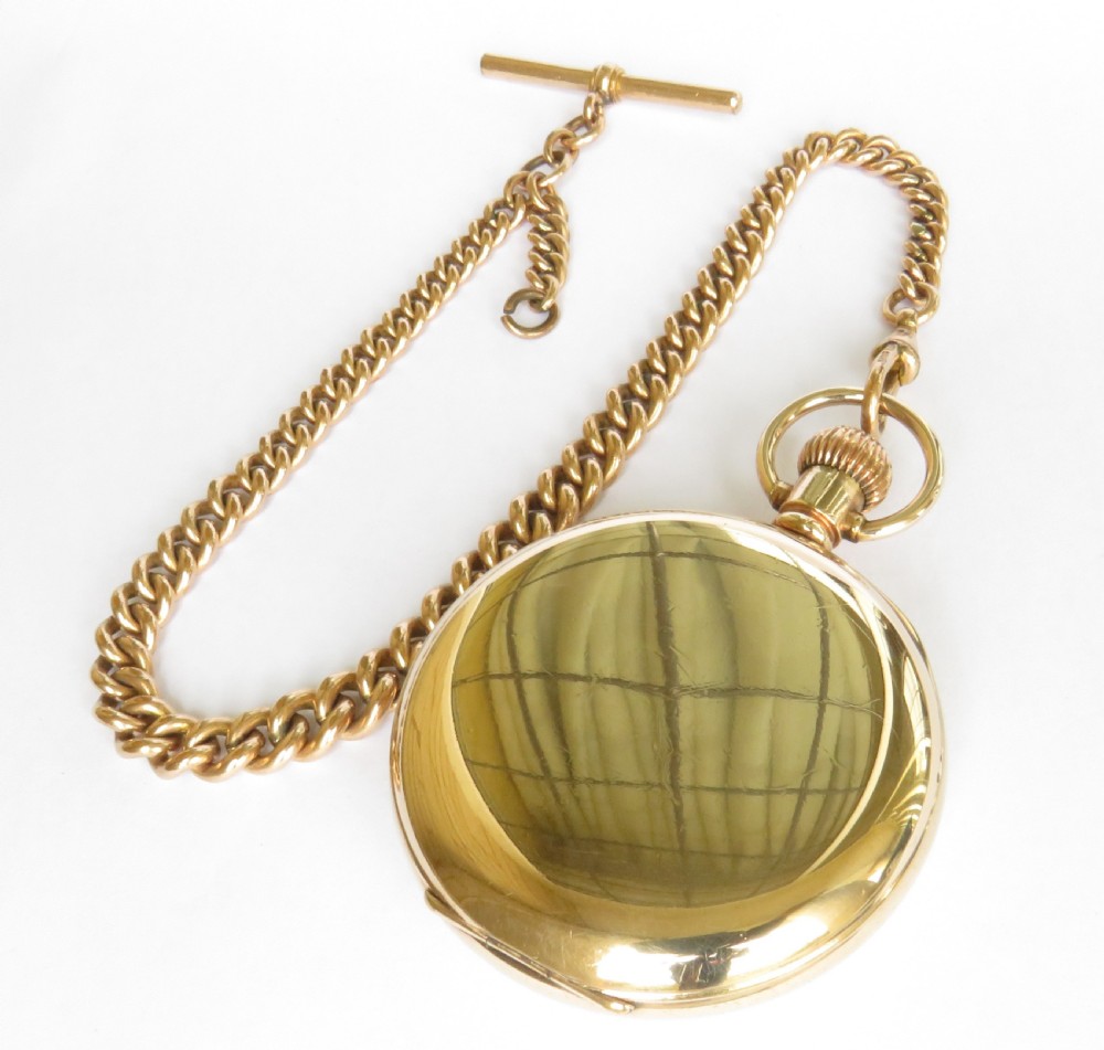 Antique Cyma pocket watch and chain View V