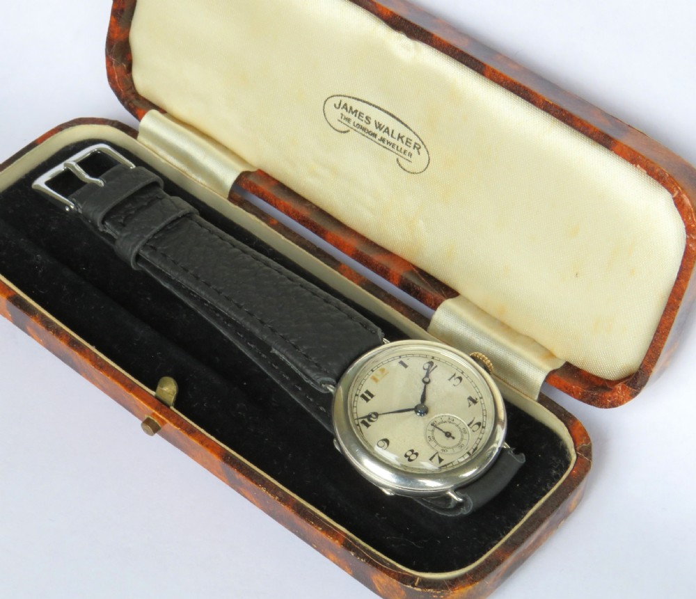 1924 mid-size silver wrist watch with Guilloche dial View II