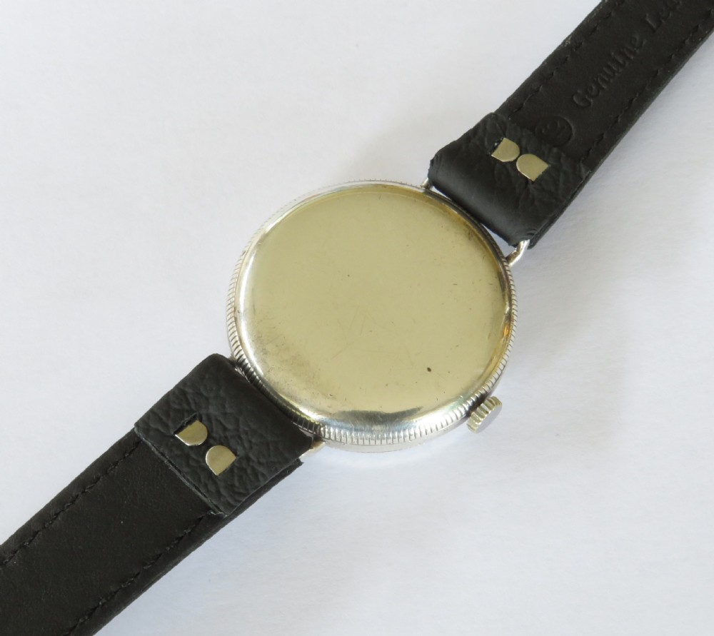 Gents silver wrist watch, J W Benson, 1936 View IV
