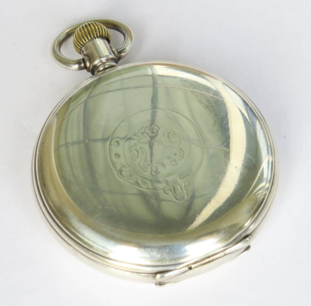 Antique silver filled Thomas Russell full hunter pocket watch View V