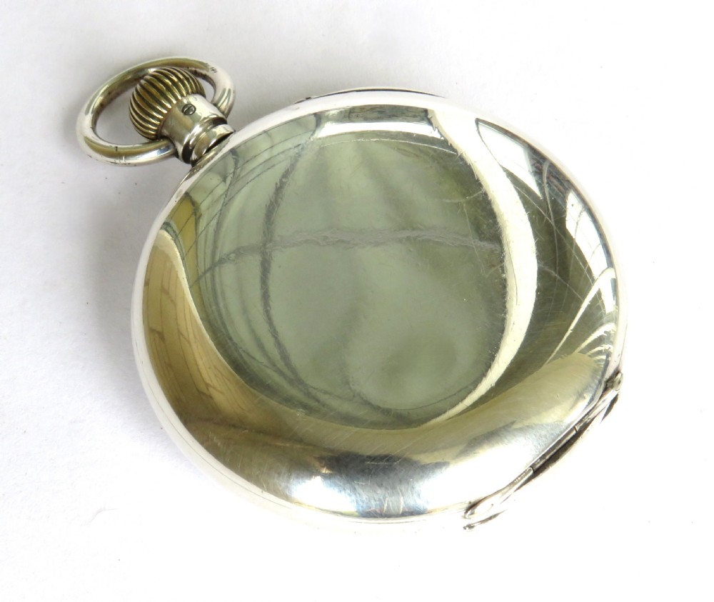 Antique Stauffer & Co IWC silver pocket watch View V