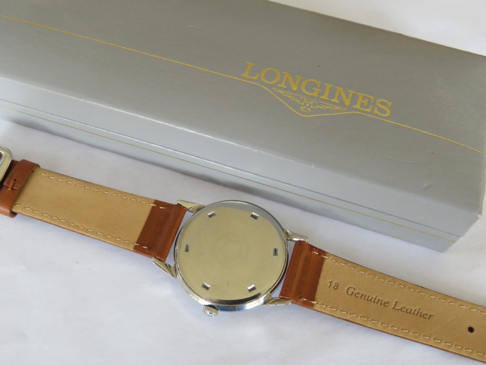 Gents Longines Jamboree wrist watch, 1958 View V