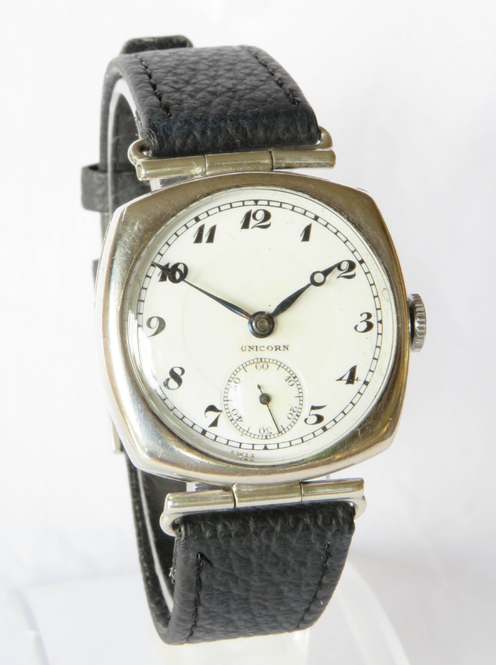 Gents silver Unicorn wrist watch, 1924 View II
