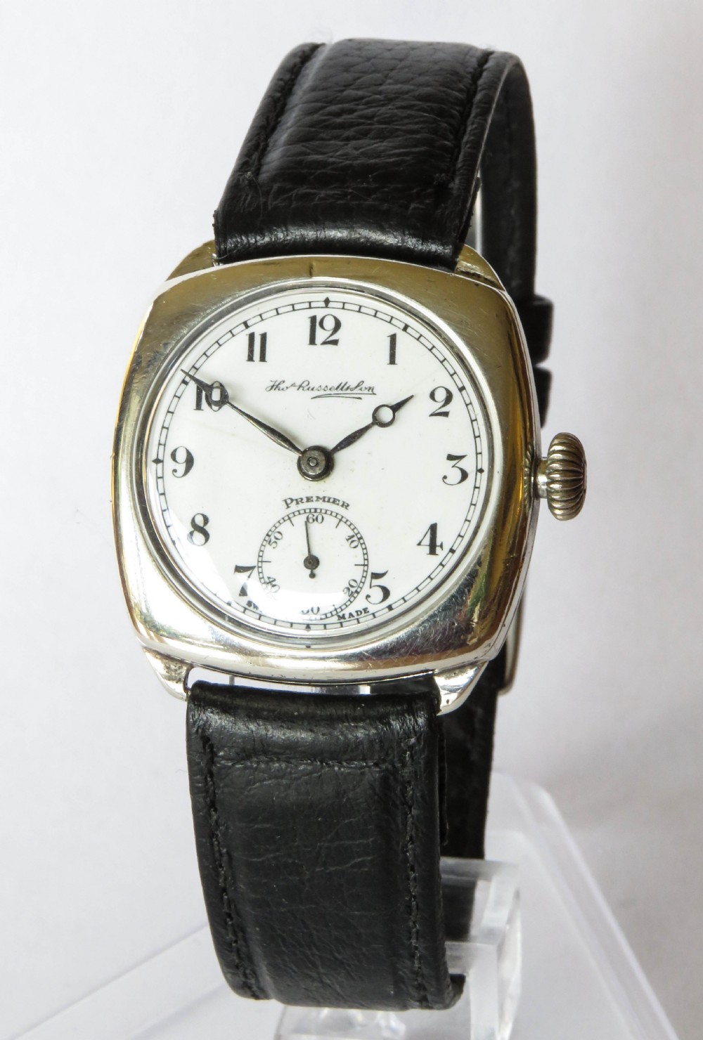 Gents silver Thomas Russell Premier wrist watch, 1935