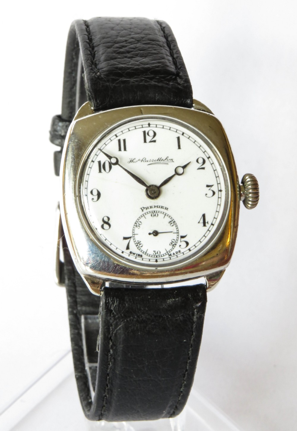 Gents silver Thomas Russell Premier wrist watch, 1935 View II