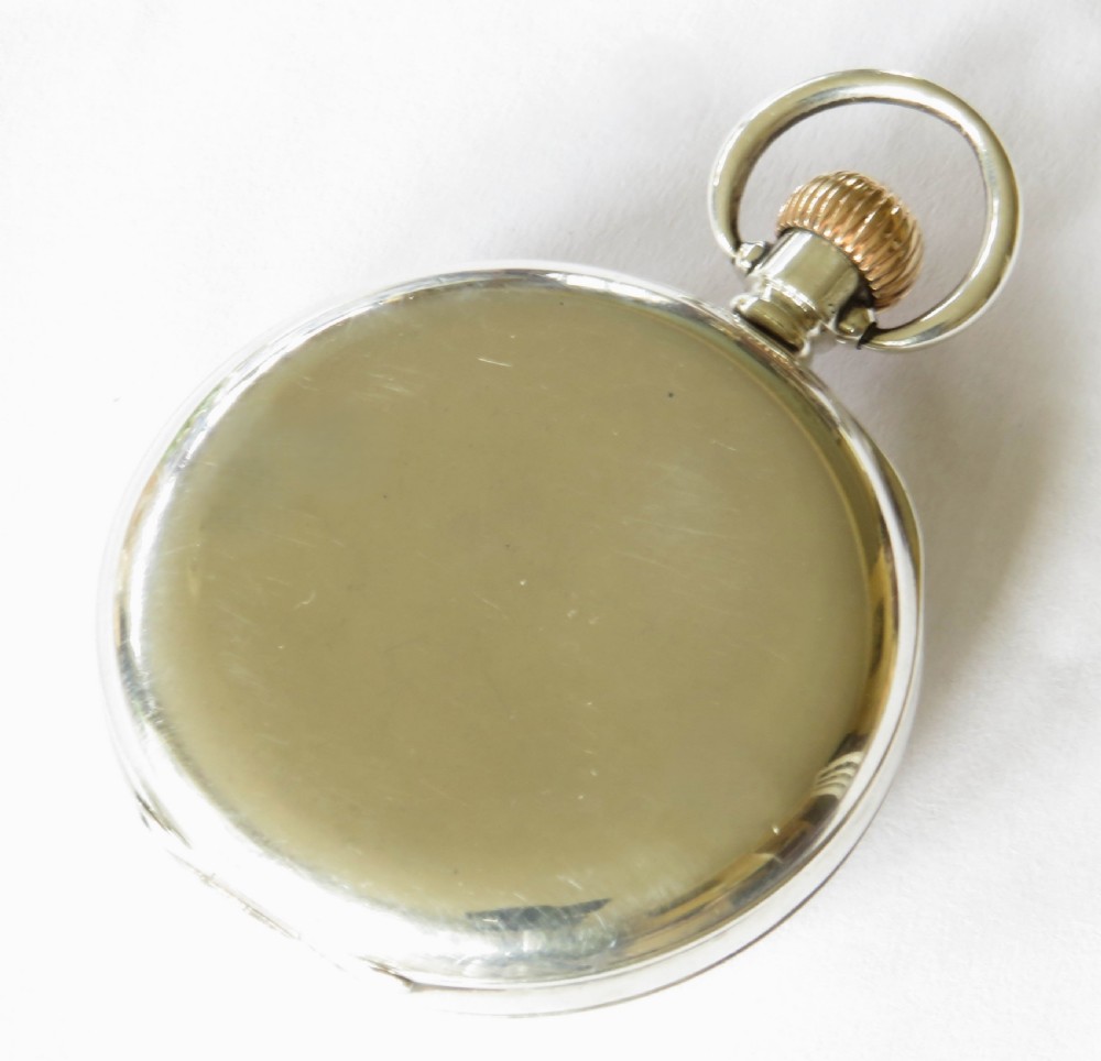 Silver J W Benson pocket watch, 1913 View V