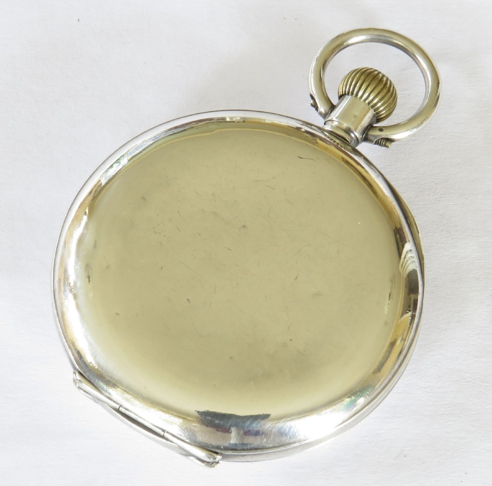 Antique silver half hunter pocket watch, Glasgow 1917 View VI