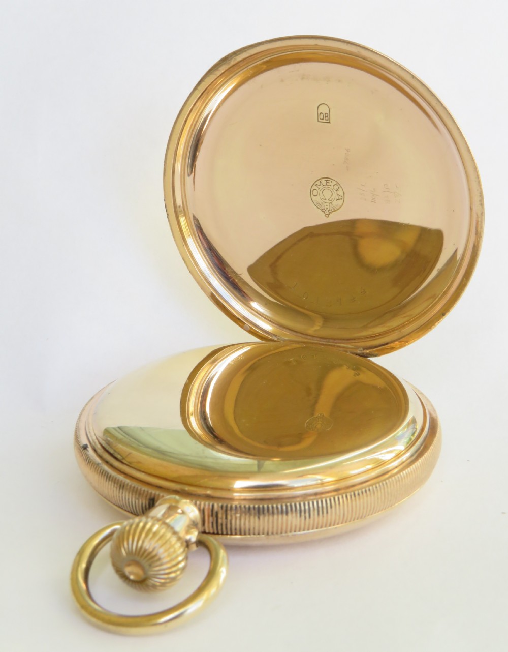 Antique Omega full hunter pocket watch, 1912 View III