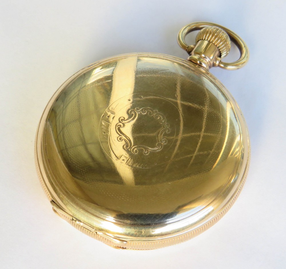 Antique Omega full hunter pocket watch, 1912 View V
