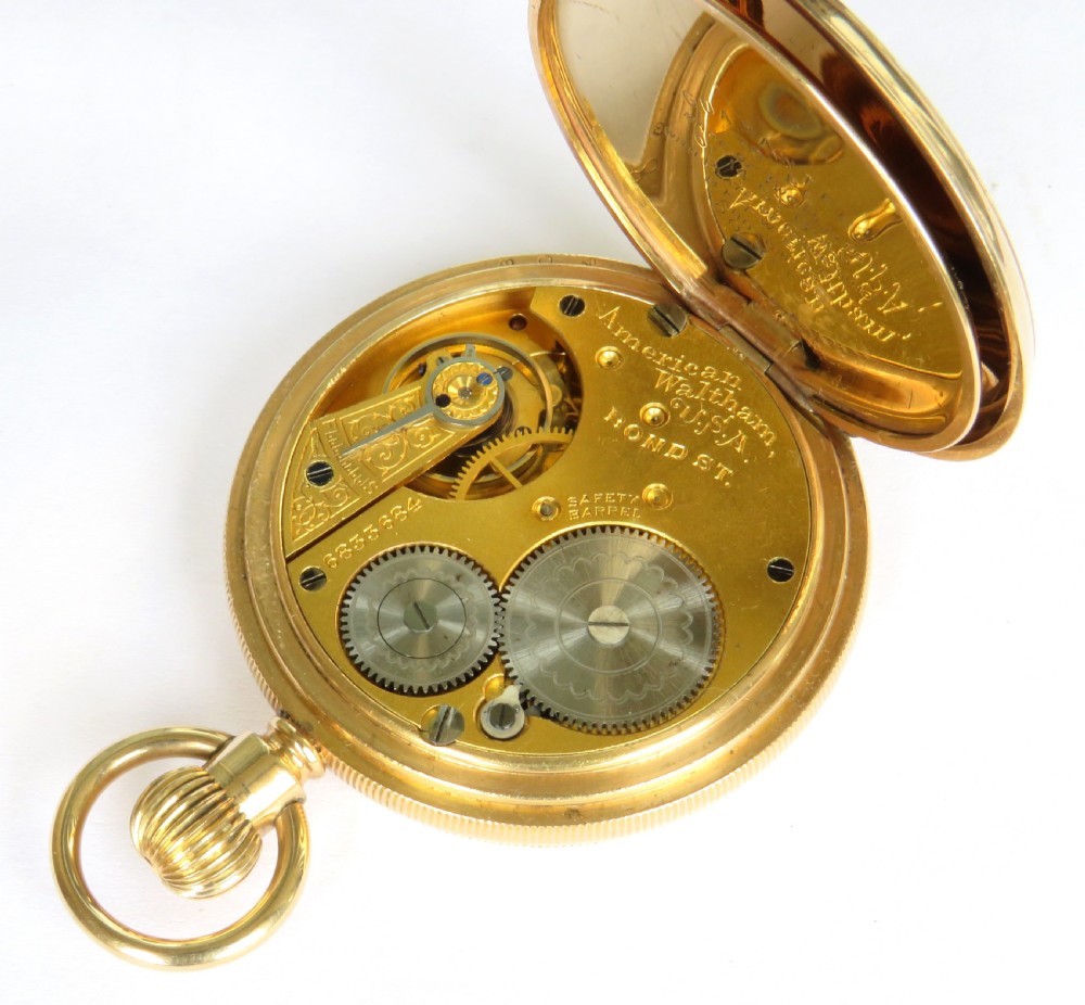 Antique Waltham Bond St pocket watch View IV