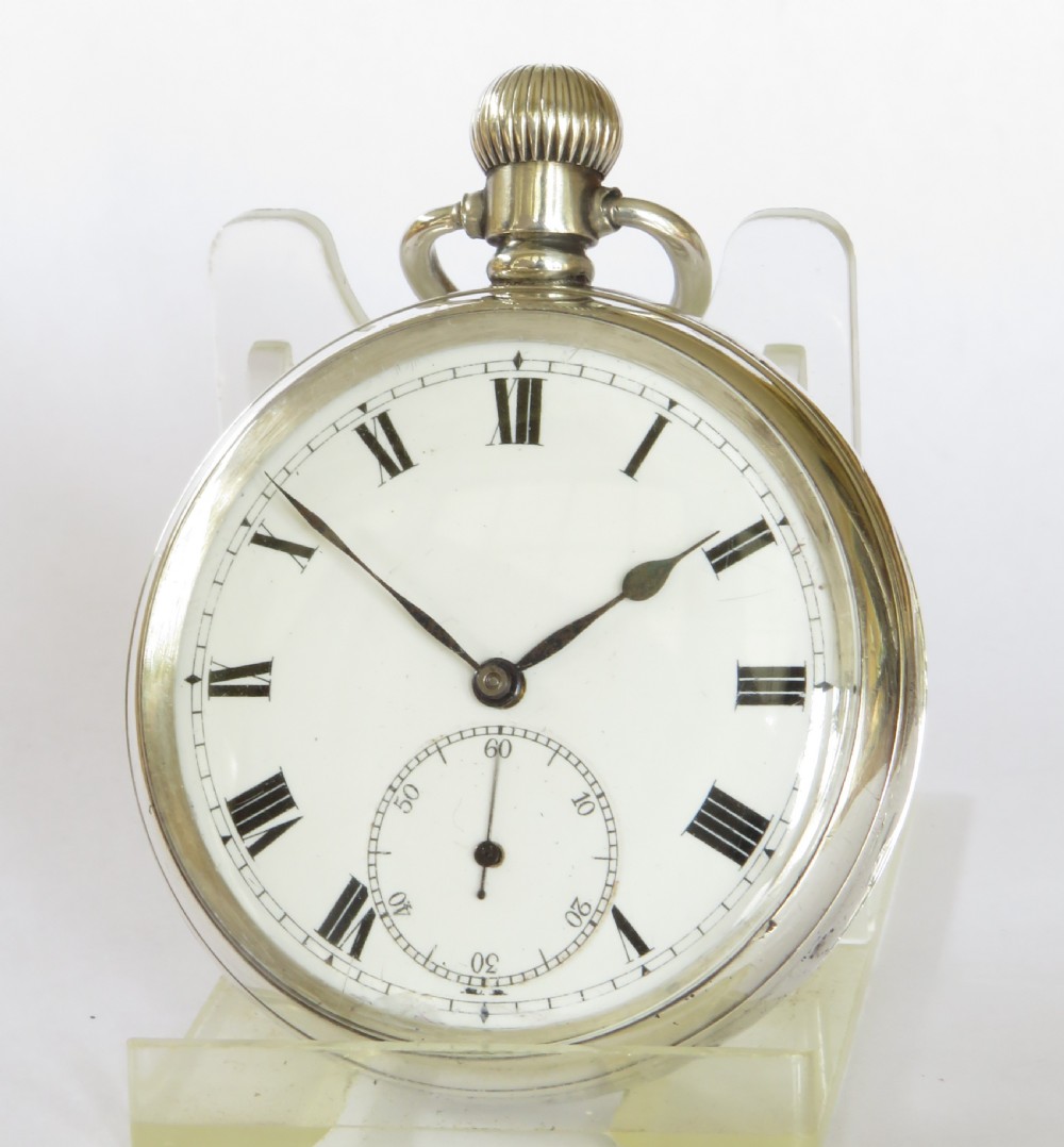 1915 silver Invar pocket watch, 2oz case