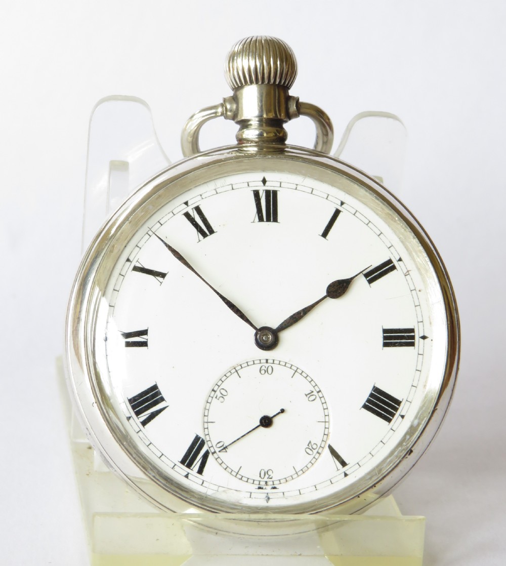 1915 silver Invar pocket watch, 2oz case View II