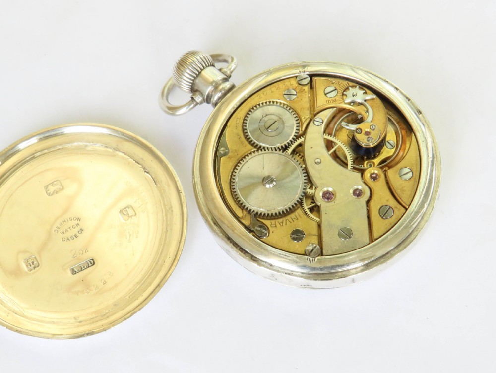 1915 silver Invar pocket watch, 2oz case View III