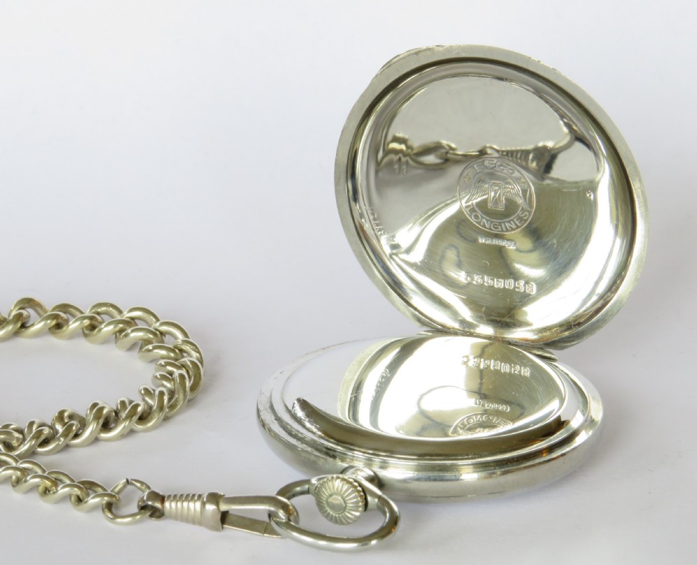 1935 Longines pocket watch and chain View III