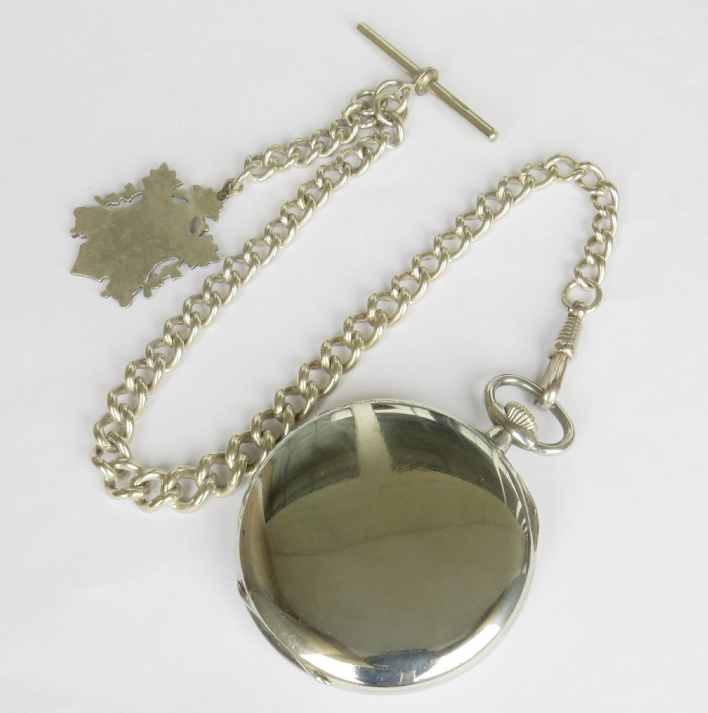1935 Longines pocket watch and chain View V