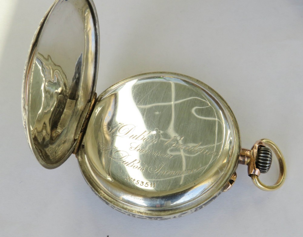 Antique niello ware J DuBois Bandelier pocket watch View II