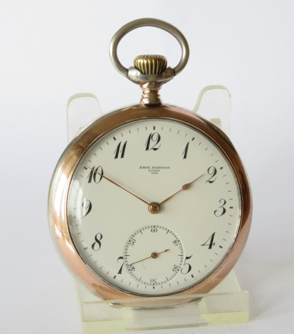 Antique silver Omega pocket watch View II