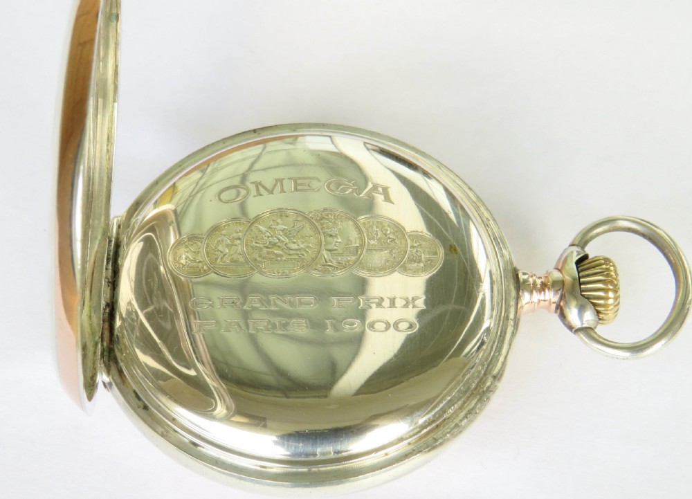 Antique silver Omega pocket watch View IV