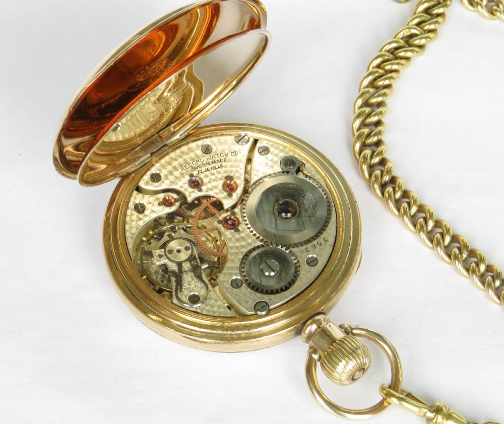 Antique Record pocket watch and albert chain View IV
