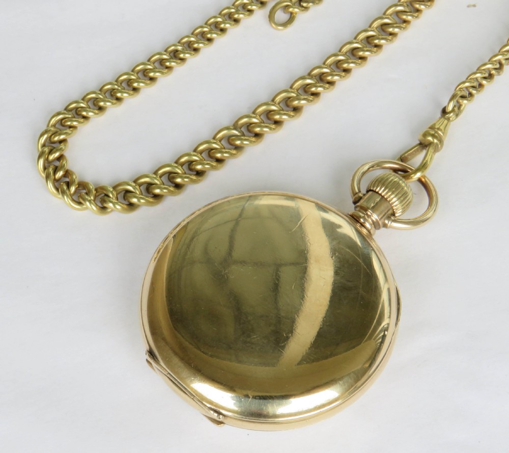 Antique Record pocket watch and albert chain View V