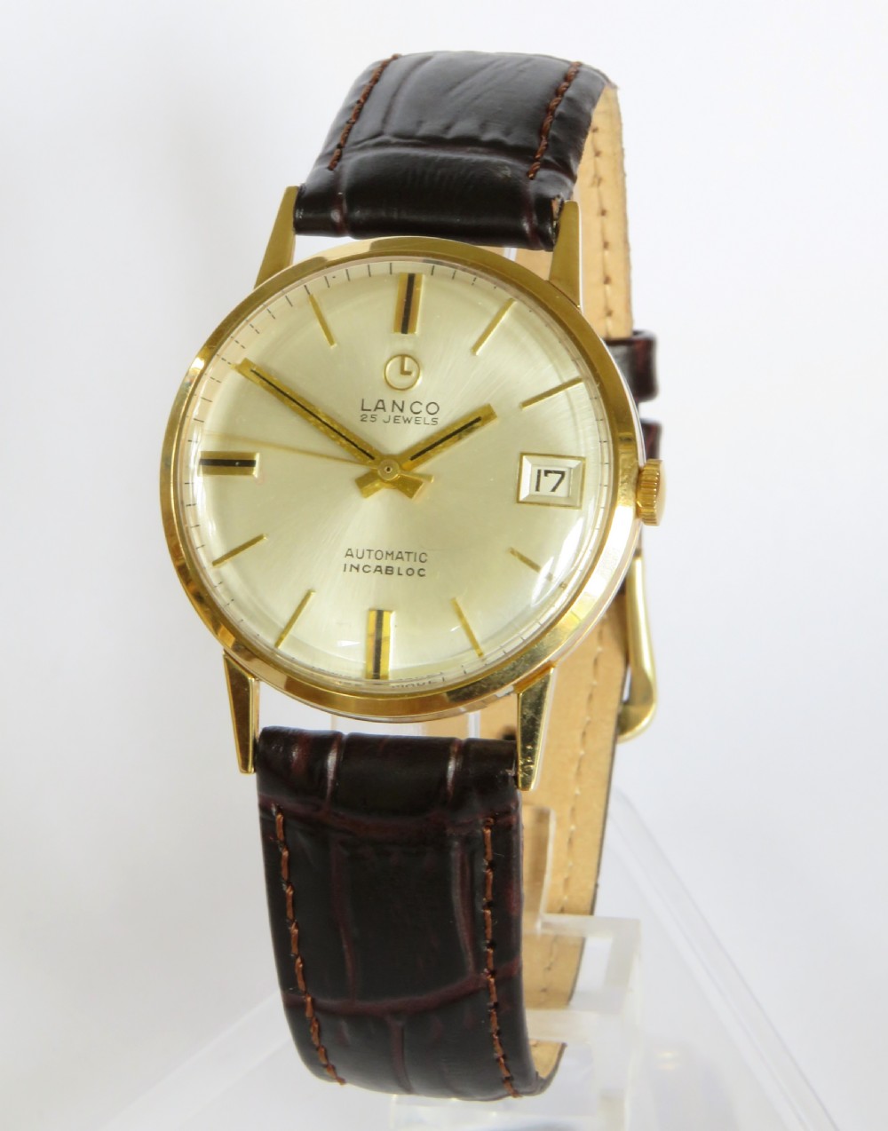 Gents 9ct gold Lanco wrist watch, 1967
