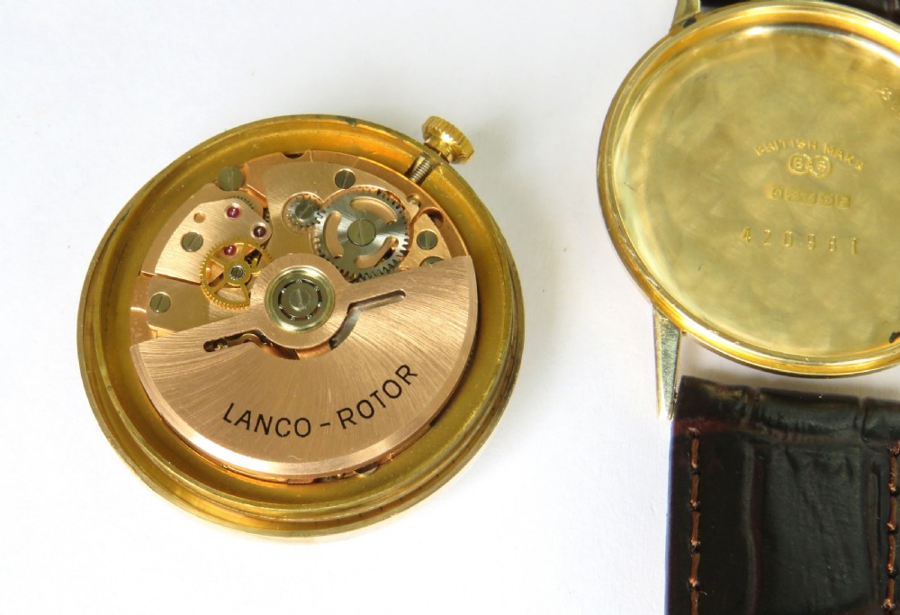 Gents 9ct gold Lanco wrist watch, 1967 View III