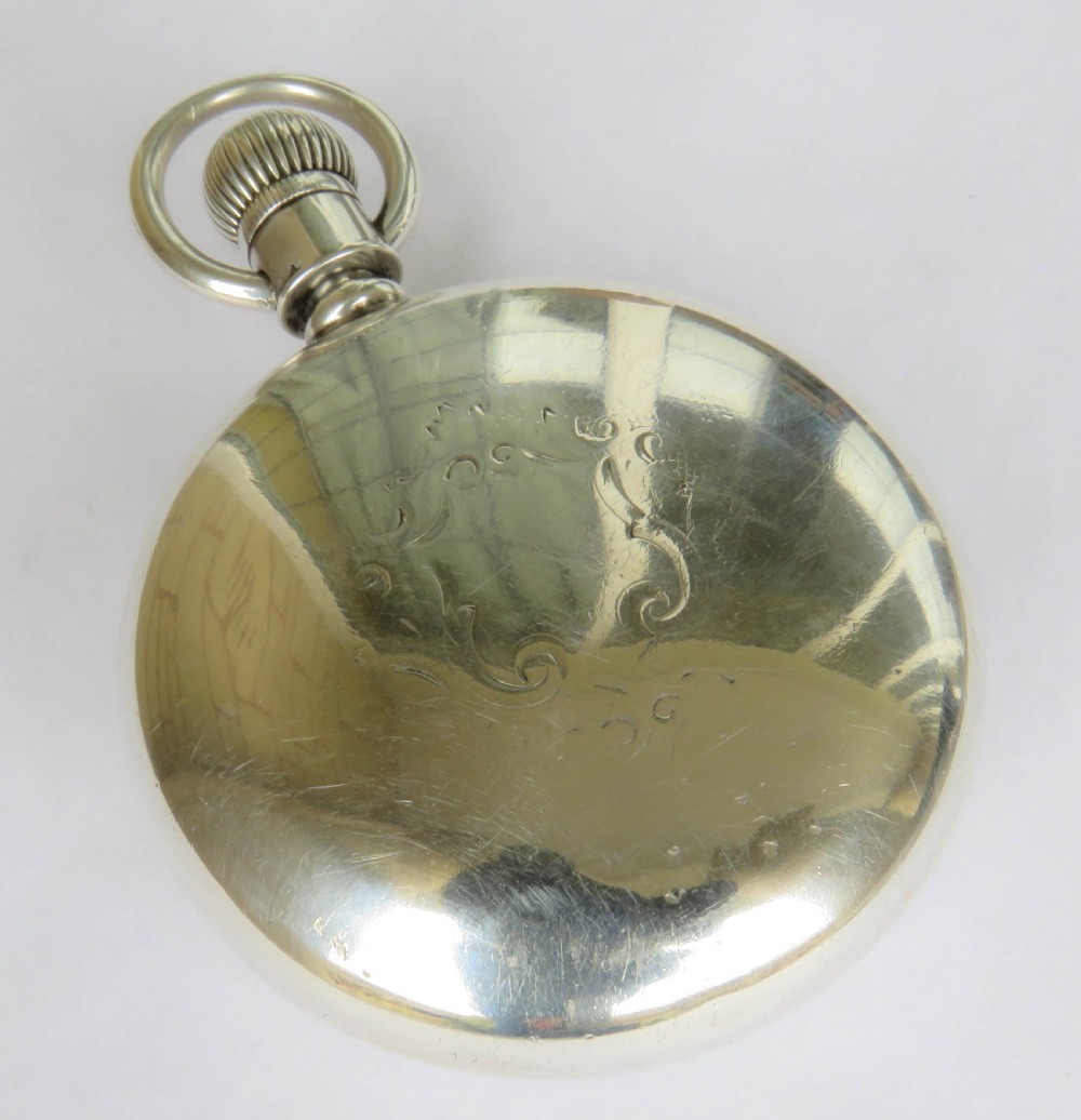Antique silver Waltham pocket watch, 1900 View IV